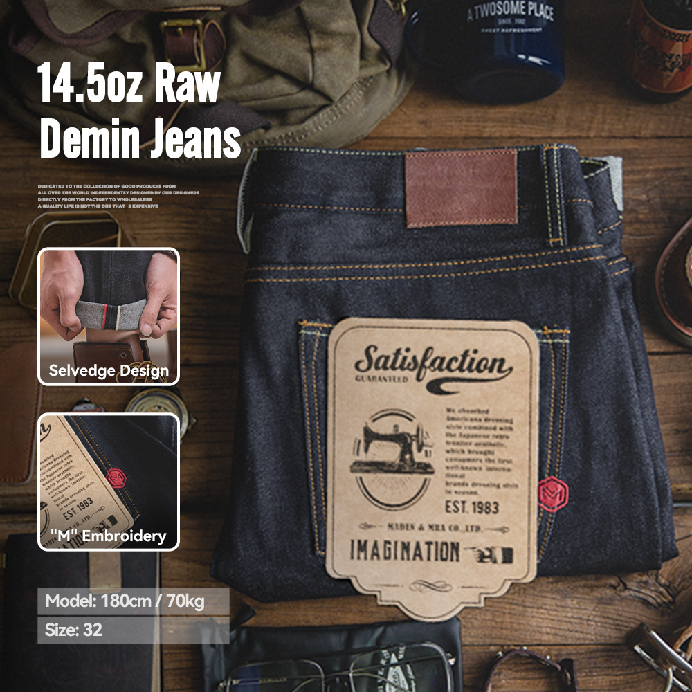 Levis Jeans 501 - Maden Retro 14,5 oz Selvedge Raw