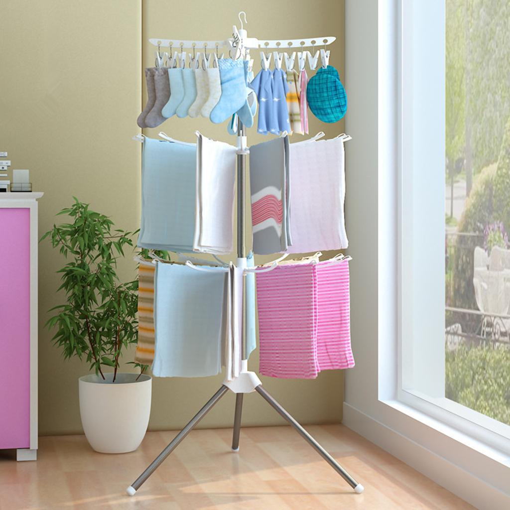 Tendedero plegable de 3 nivele - Baby Clothing Drying Rack reseña y precio