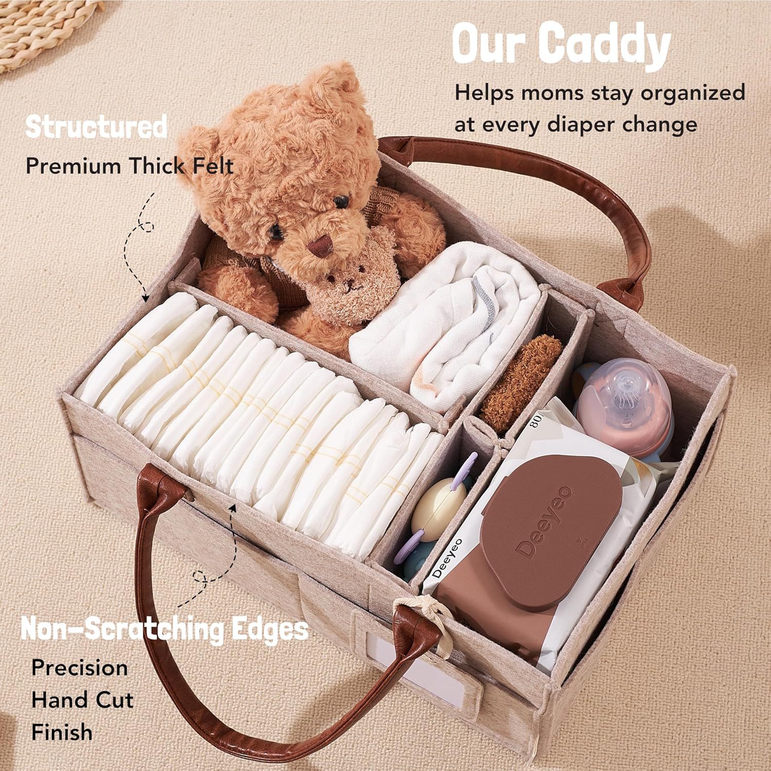 Cesta Organizadora de Fieltro  - Baby Clothing Hamper reseña y precio