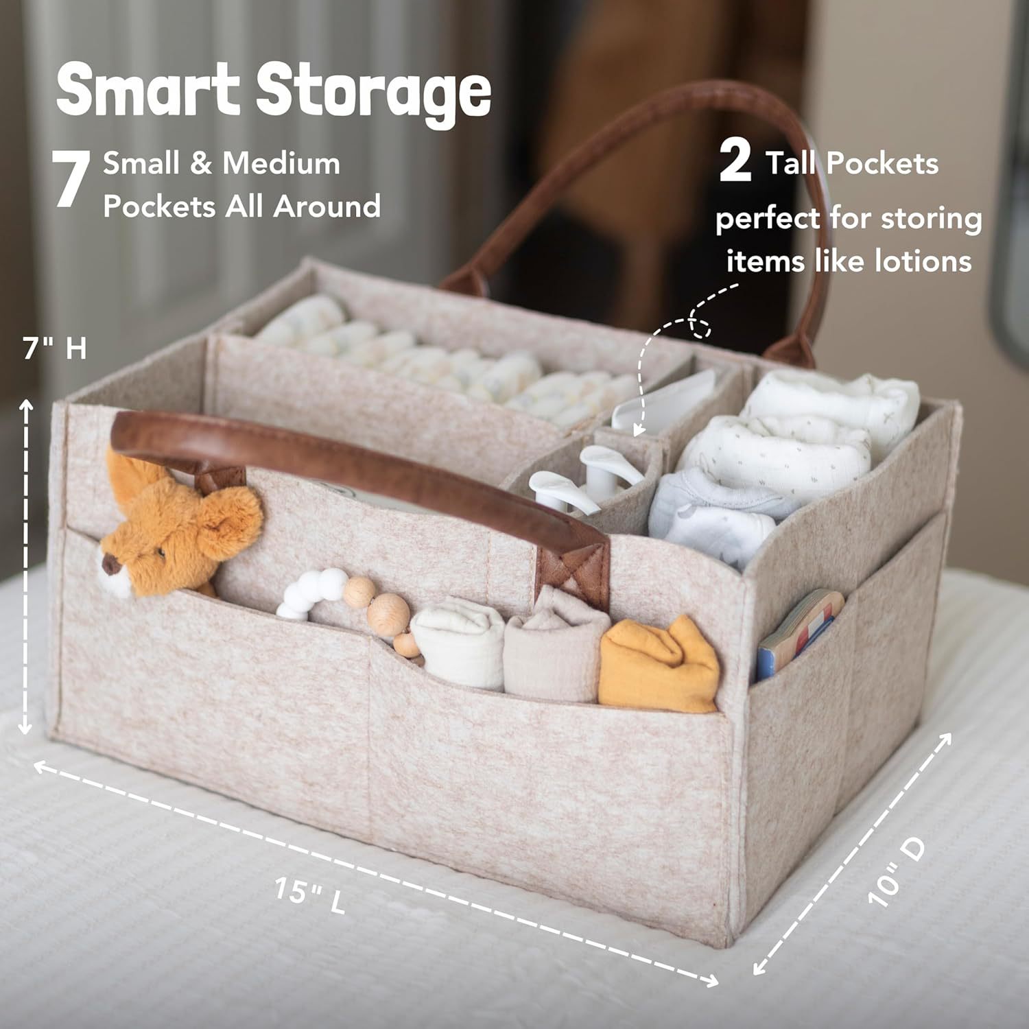 Cesta Organizadora de Fieltro  - Baby Clothing Hamper reseña y precio