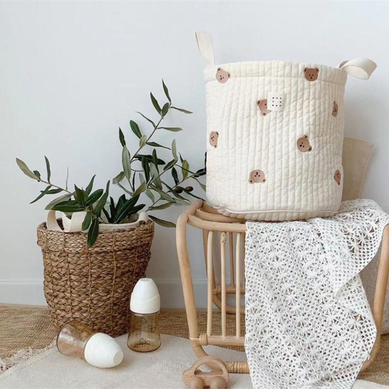 Bolsa de pañales con bordado d - Baby Clothing Hamper reseña y precio